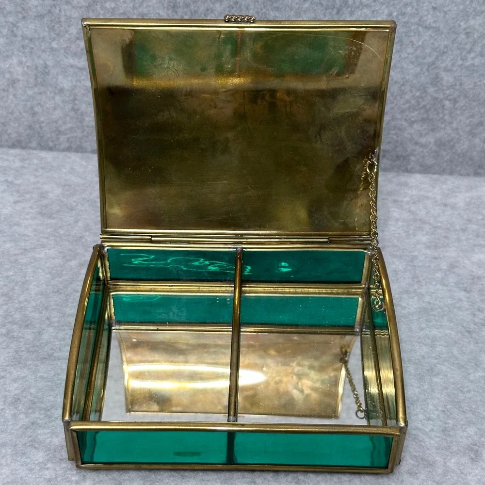 Via Vermont Handcrafted Glass Trinket‎ Box Rainbow Trout Randy McGovern Artwork
